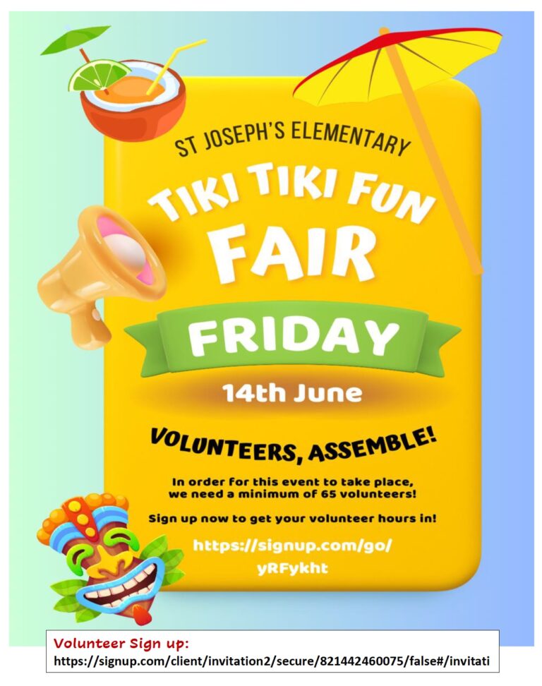 TIKI TIKI Fun Fair - Friday, June 14, 2024 - St. Joseph's Elementary School